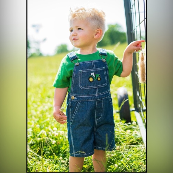 John Deere Other - John Deere Denim Overalls with Tractor Patch